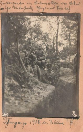 Fotokarte 1.WK deutsche Soldaten Champagne im Schützengraben Prosnes Frankreich