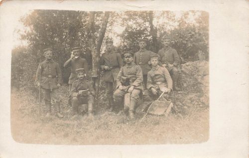 Fotokarte 1.WK Deutsche Soldaten Fernsprech-Trupp Feldtelefon Verdun Frankreich