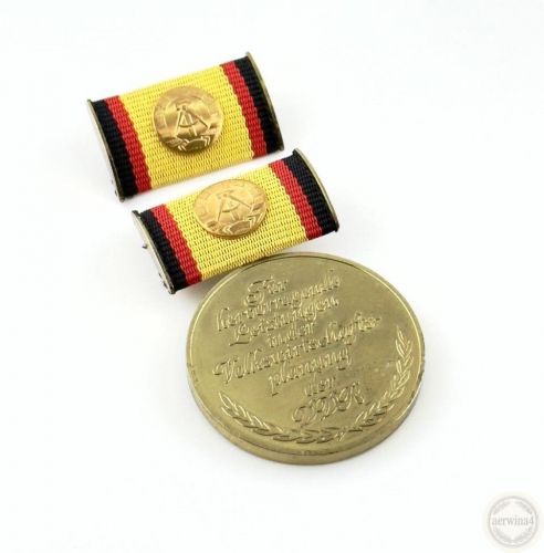 DDR Medaille hervorragende Leistungen Volkswirtschaftsplanung Gold Bartel 288b