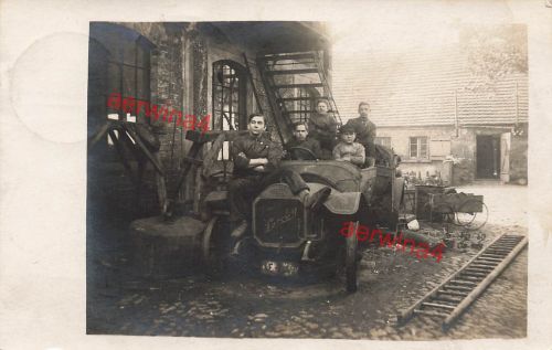 Foto AK Forst Knaben PKW Loreley Schmiede Brandenburg 1917 gelaufen Postkarte