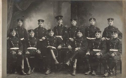Fotokarte 1.WK Soldaten des Kgl. Bayer. 4. Chevaulegers-Regiment König Augsburg Bayern Uhlanka