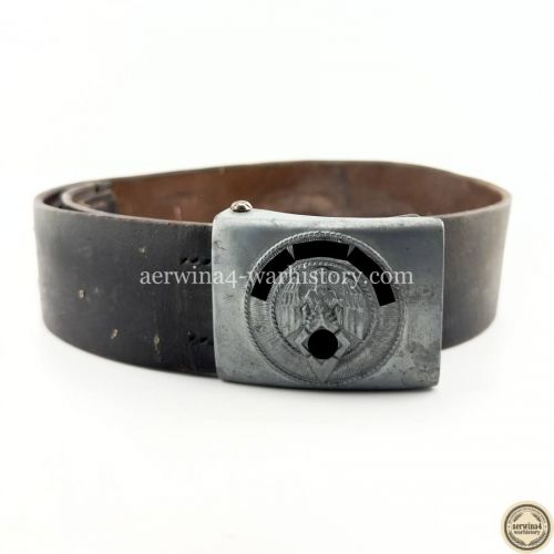 Hitlerjugend (Hj) Koppelschloss M4/39 Zinkausführung mit Riemen