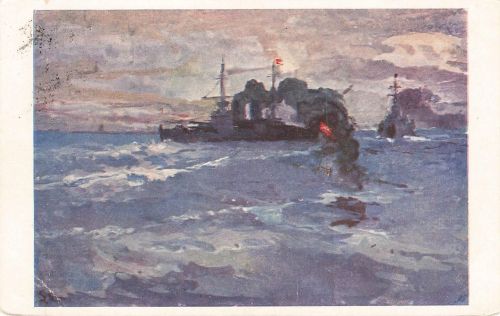 AK 1.WK Kreuzer Schiffe Marine Kriegsfürsorgekarte 1917 Patriotika Postkarte