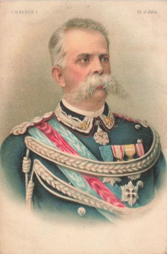 AK 1.WK König Umberto Italien Portrait ungelaufen Patriotika Postkarte