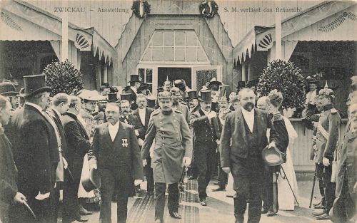 AK 1.WK Zwickau König Friedrich August III. Sachsen Patriotika Postkarte