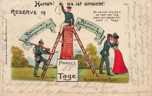 AK Reserve hat Ruh Rekruten Bruno Buerger u. Ottillie No 7075 1905 Postkarte