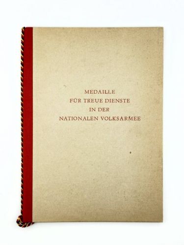 DDR NVA Urkunde treue Dienste in der NVA Silber 1968 Oberleutnant