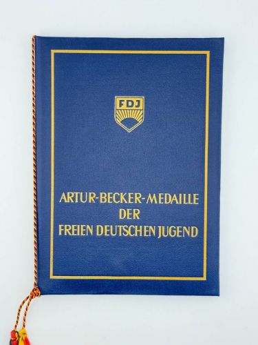 DDR FDJ Urkunde Arthur Becker Medaille Bronze 1969