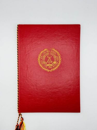 DDR NVA Urkunde Medaille für treue Dienste in der NVA Silber 1983 Hauptmann