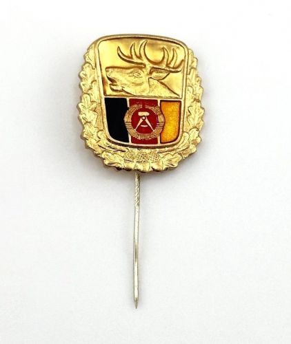 DDR Ehrennadel für besondere Leistungen im Jagdwesen der DDR goldfarben