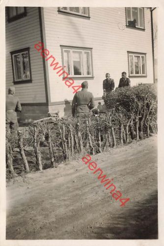 Deutsche Soldaten am Quartier Kristiansand Norwegen