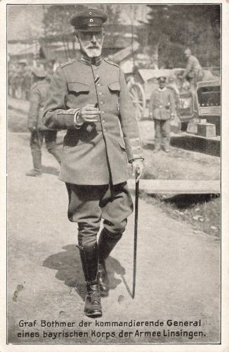 AK 1.WK Graf Bothmer Bayrischer General ungelaufen Patriotika Postkarte