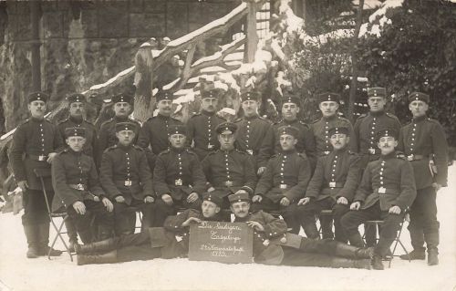 Foto-AK 1.WK Deutsche Soldaten Infantrie-Regiment 107 Leipzig