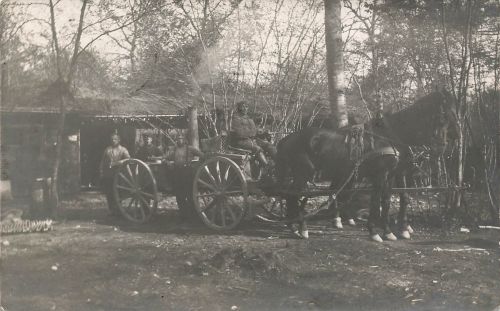 Fotokarte 1.WK Deutsche Soldaten mit Gulaschkanone Apremont-St.Mihiel Frankreich