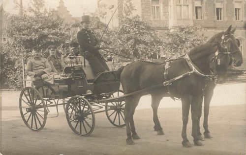 Foto-AK 1.WK Ausfahrt im Wagen des Großherzog 1914 Karlsruhe Baden