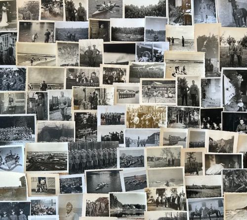 Lot / Konvolut 100 Orig. Fotos Leben deutsche Soldaten Uniform Front 2. WK