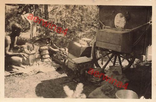 Deutsche Soldaten Verpflegungs-Aufteilung in Russland Ostfront