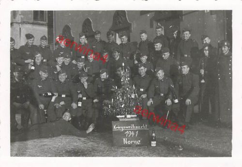 Deutsche Soldaten feiern Kriegsweihnachten 1941 in Norwegen
