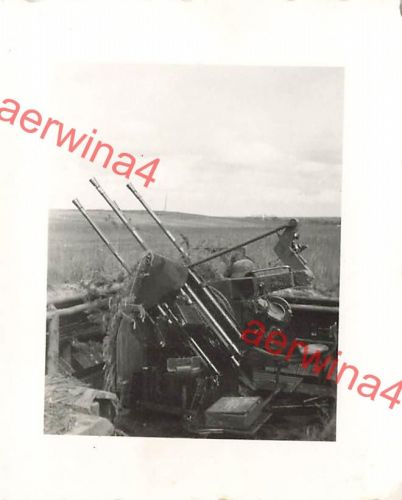 Deutsche Vierlieng Flak 38 Fliegerabwehr bei Mga Leningrad Front Ostfront