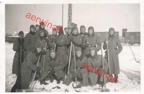 Deutsche Soldaten Januar 1940 Schnee schaufeln Bahnhof Loburg Möckern S.-Anhalt