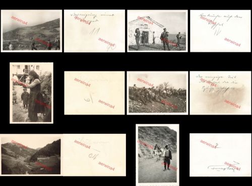 6x Fotos deutsche Piloten LG1 Ausflug auf Berg bei Tschepelare Bulgarien