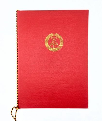 DDR MdI Urkunde Medaille treue dienste Kampfgruppen Gold 1973 MB III RA-10