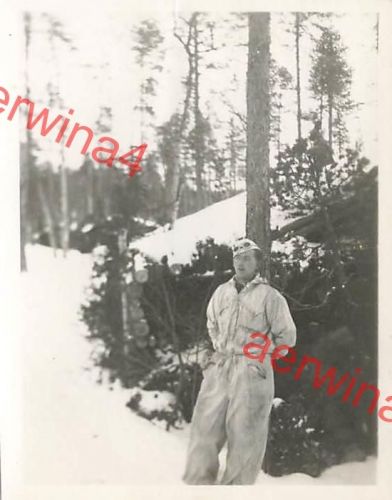 Deutscher Soldat des Skizug 378 bei Salla Lappland Finnland