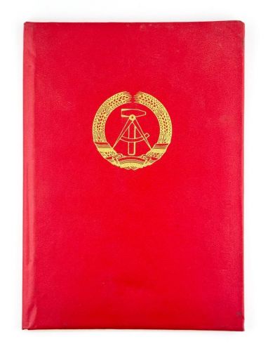 DDR Volksmarine Urkunde Entlassung Stabsobermeister 1968 Warnemünde