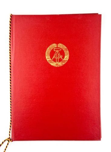 DDR MdI Urkunde Verdienstmedaille der Kampfgruppen 1973 Genossen