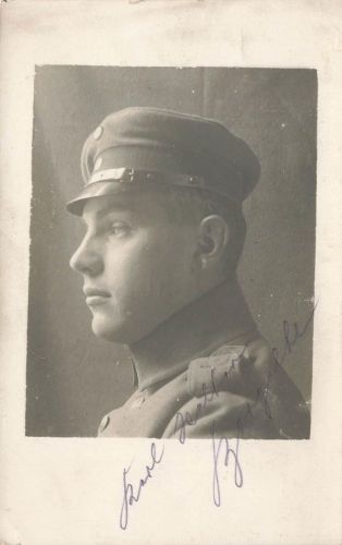 Fotokarte 1.WK Portrait Soldat Schulterklappe 15 Neuve-Chapelle Frankreich