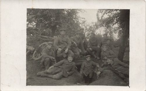 Foto-AK 1.WK Deutsche Soldaten Inf.-Regt. 15 am Bunker Nord Frankreich
