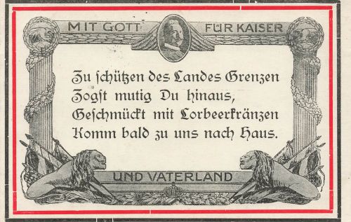 AK 1.WK Mit Gott für Kaiser und Vaterland Kaiser Willhelm II. 1915 Patriotika