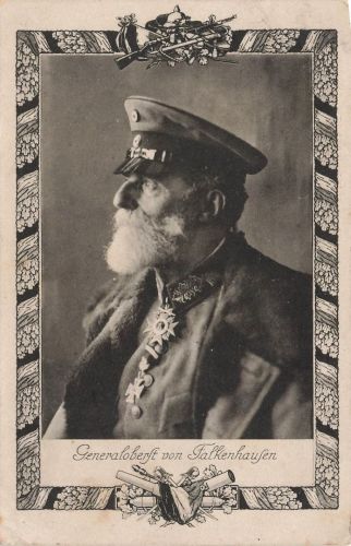 AK 1.WK Generaloberst Ludwig von Falkenhaufen Portrait gelaufen Patriotika
