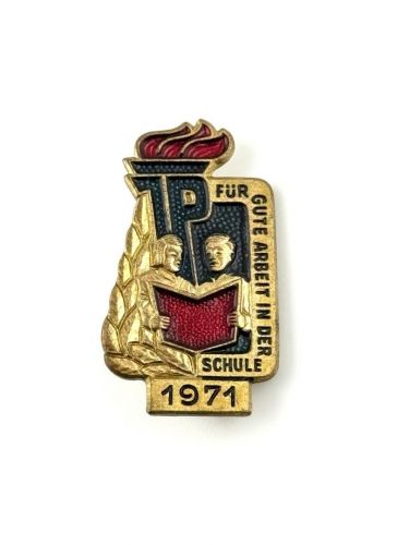 DDR JP Junge Pioniere Abzeichen Für gute Leistungen in der Schule 1971