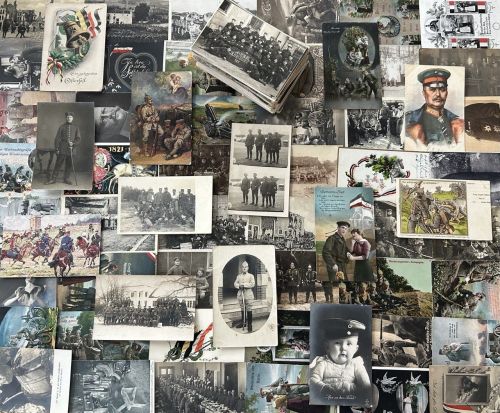 Konvolut 200 Militär Fotos Feldpostkarten Patriotika Soldaten Front 1. WK