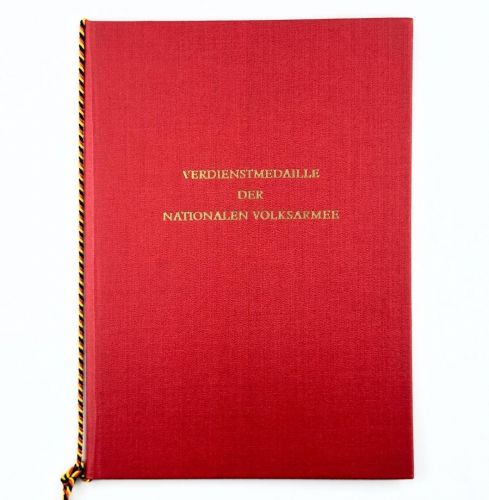 DDR NVA Urkunde Verdienstmedaille der NVA Bronze 1972 Stabsfeldwebel
