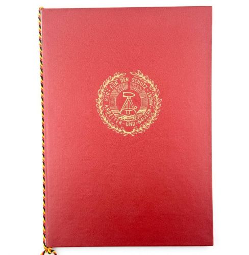DDR NVA Urkunde Entlassung Ausscheidung Stabsfähnrich von 1949 bis 1987