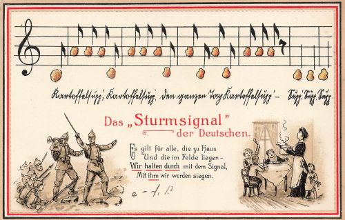 AK 1.WK Das Sturmsignal der Deutschen Lied Noten Patriotika Postkarte