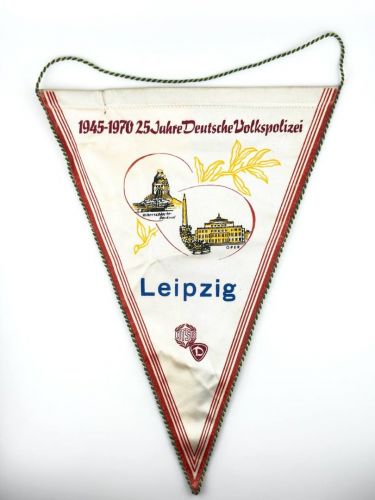 DDR Wimpel 25 Jahre Deutsche Volkspolizei Leipzig 1970