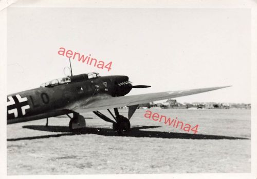 Deutsches Flugzeug Heinkel He 70 mit Kennung Staffelzeichen am Rumpf Ostpreussen