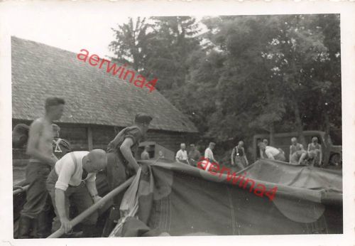 Deutsche Soldaten Lagerbau in Laskowszczyzna Polen