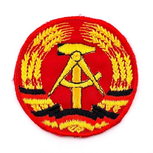 DDR Aufnäher Stoffabzeichen Deutsche Demokratische Republik Emblem Staatswappen