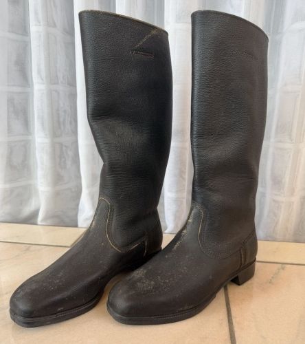DDR NVA Stiefel Knobelbecher für Offiziere genarbtes Leder 1974 Gr. 27 1/2