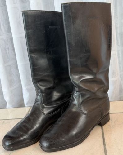 DDR NVA Paradestiefel für Offiziere Chromleder 1976 Gr. 28 1/2