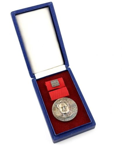 DDR FDGB Fritz-Heckert-Medaille in Silber