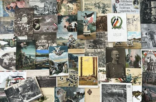 Konvolut 50 AK Patriotika Kriegsschauplatz Feldpostkarten Soldaten Front 1. WK