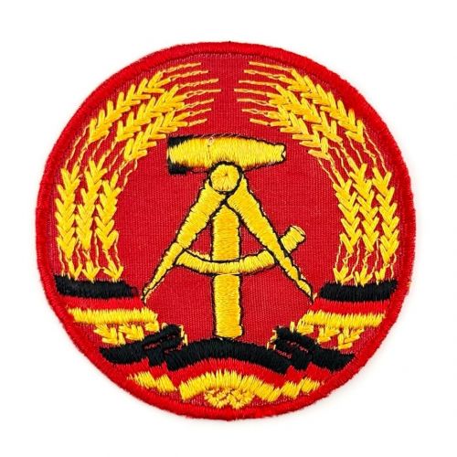 DDR Aufnäher Stoffabzeichen Deutsche Demokratische Republik Emblem Staatswappen