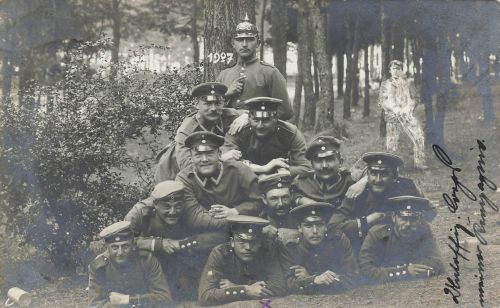 Foto 1.WK Deutsche bay.Soldaten Schulterklappe 8 Würzburg Lager Hammelburg