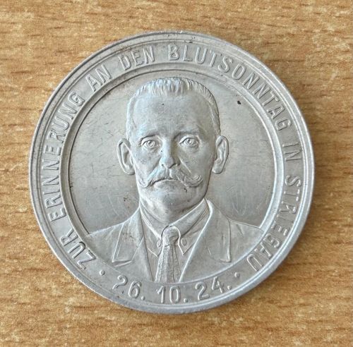 Weimarer Republik Medaille " Blutsonntag in Striegau" 1924 Schlesien