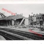 zerstörter Bahnhof vor Paris Frankreich